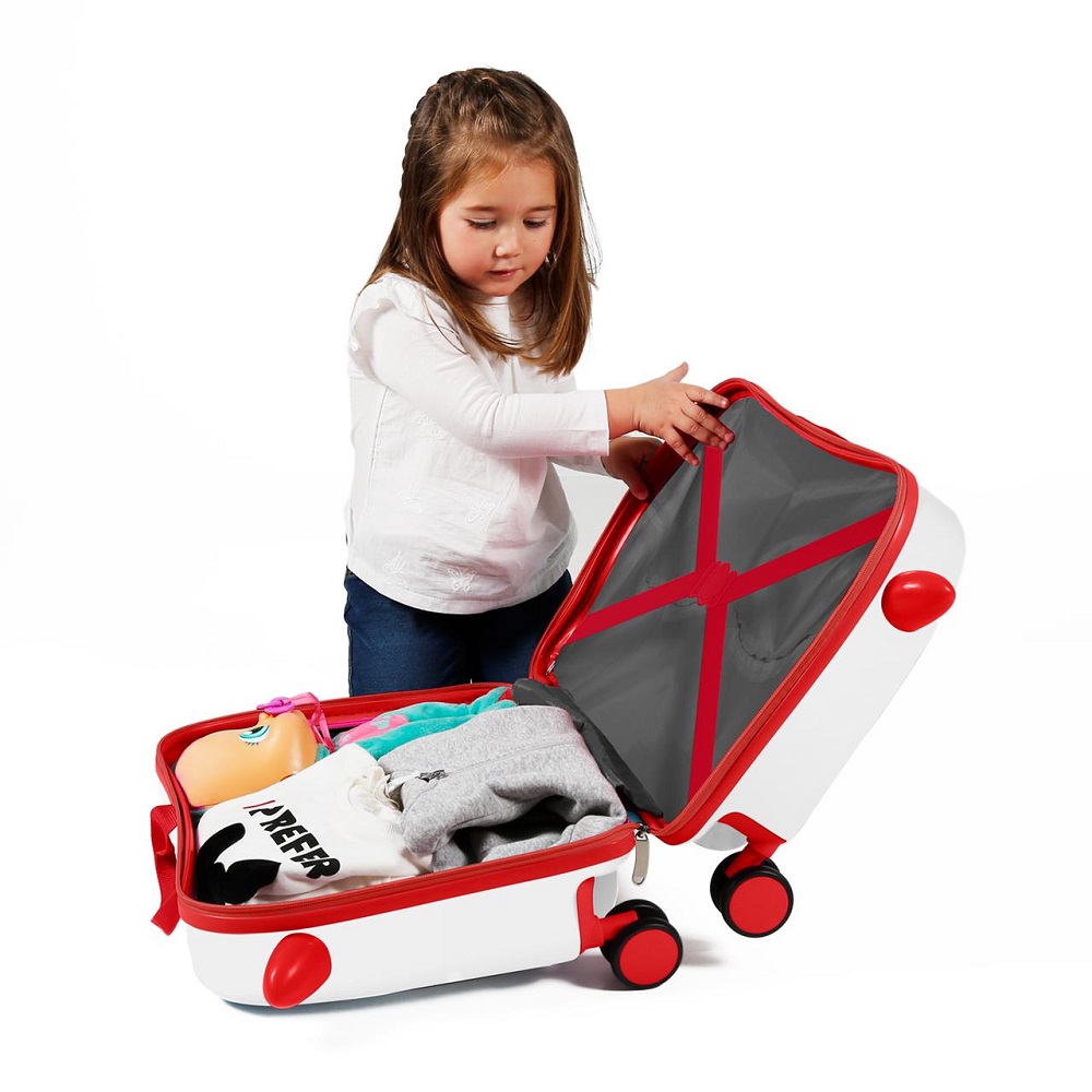 Resväska barn att åka på Movom Ladybird vit Resväska barn att åka på Movom Ladybird vit