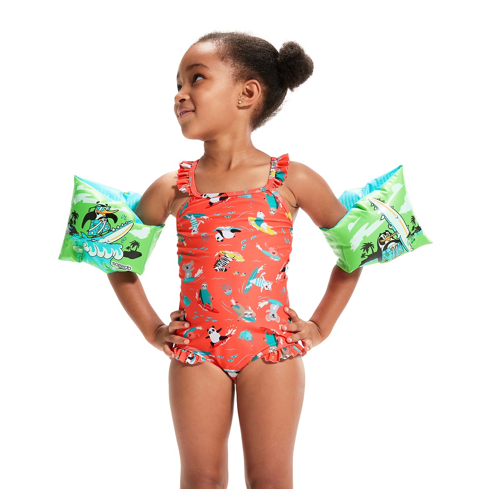 Armpuffar Speedo Fluro Green 2-6 år