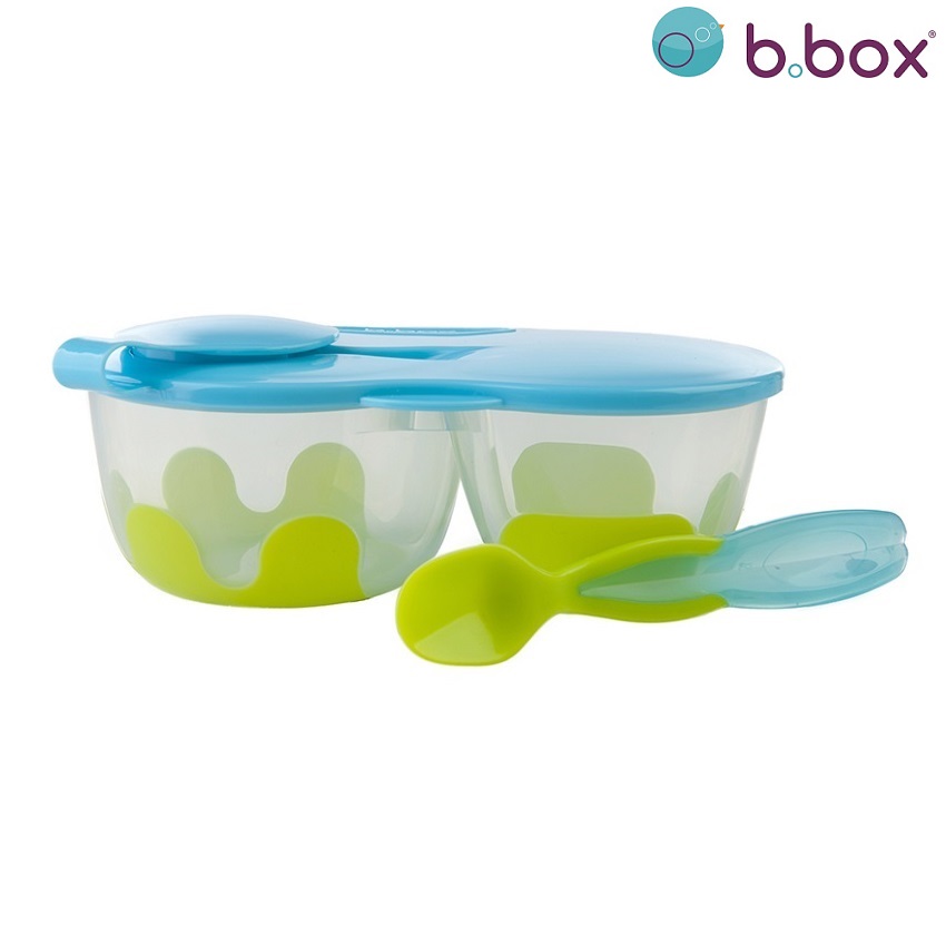 Matlåda barn med sked i locket B.box Snack Pack Aqualicious