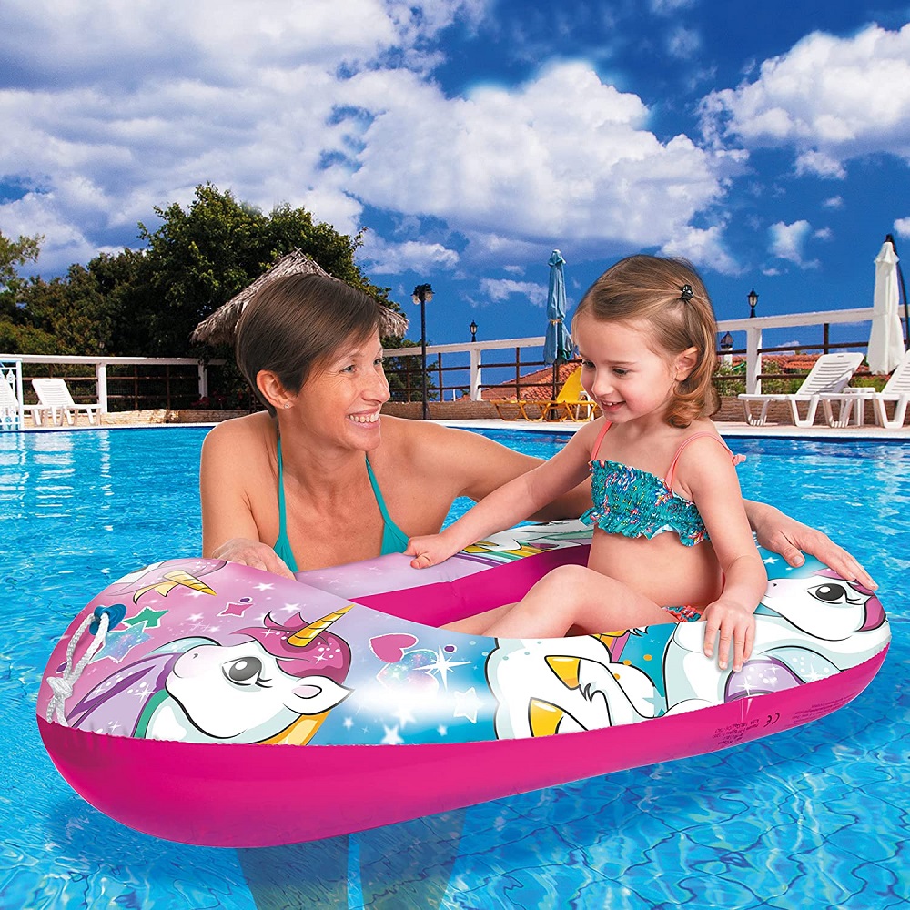 Uppblåsbar badbåt för barn Mondo Unicorn
