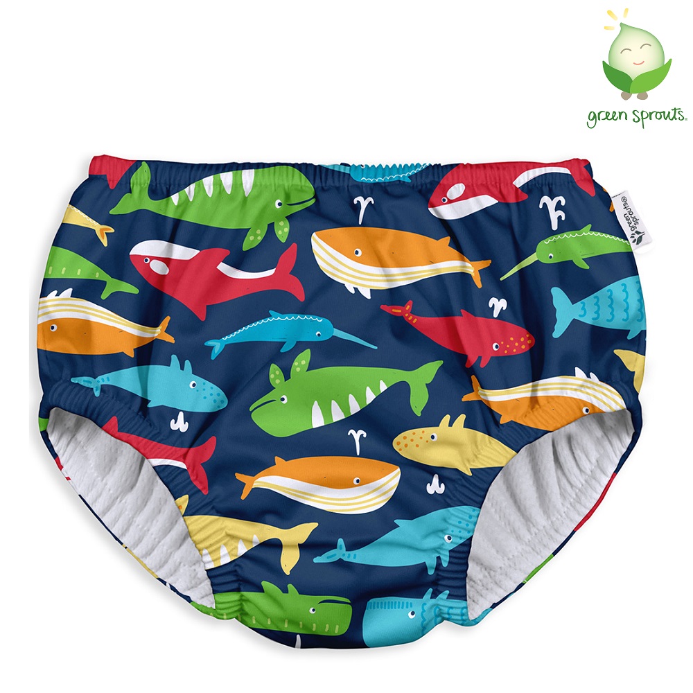 Badblöja Green Sprouts Eco Pull-Up Navy Whale