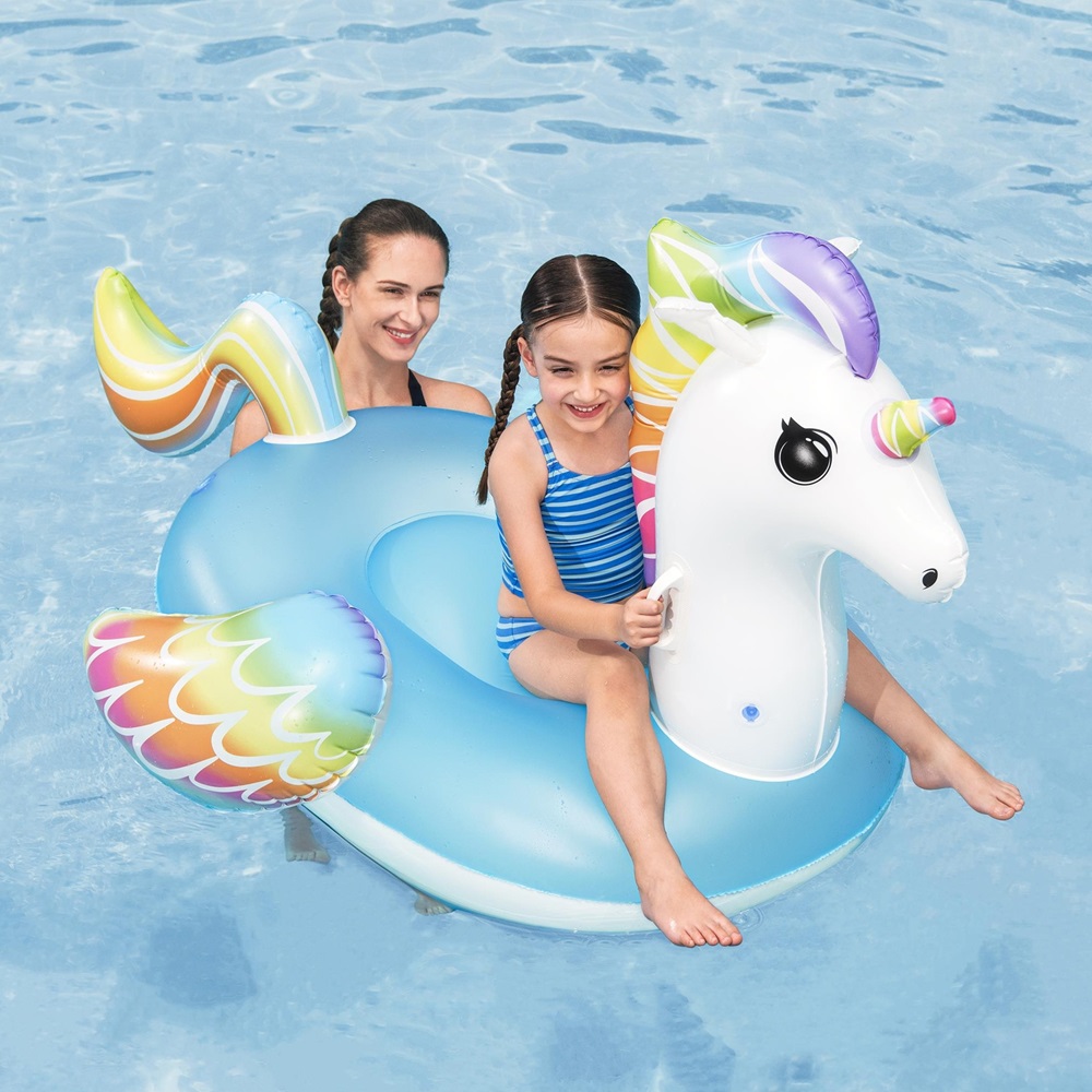 Uppblåsbart baddjur för barn Bestway Fantasy Unicorn XXL