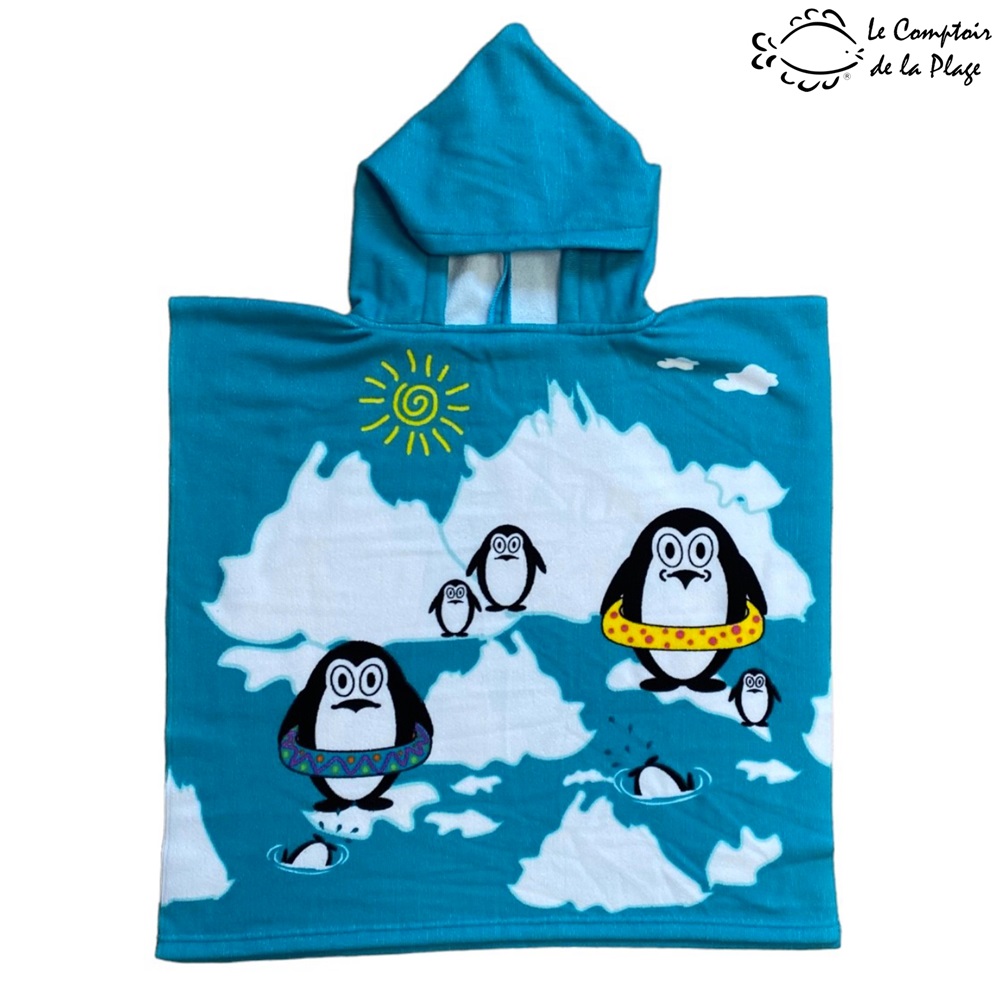 Badponcho för barn - Le Comptoir Penguines