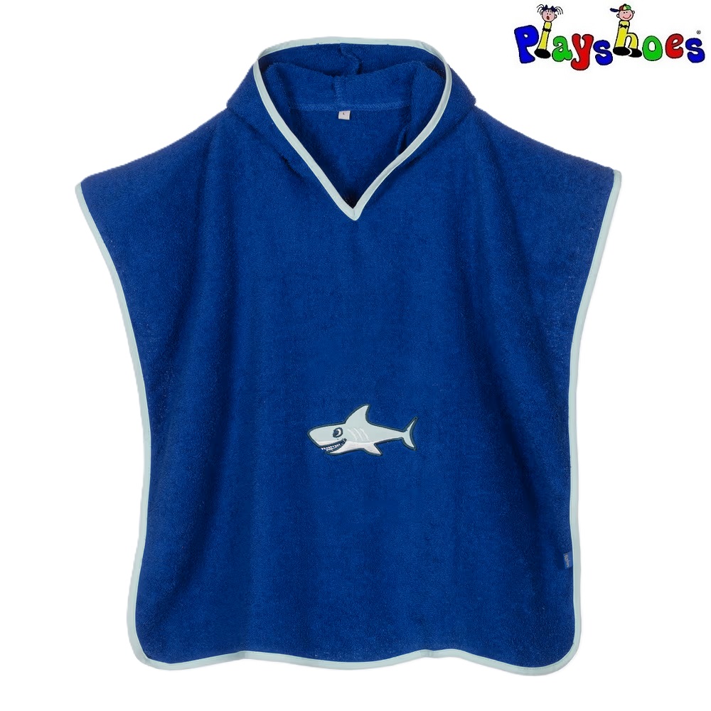 Badponcho för barn - Playshoes Shark