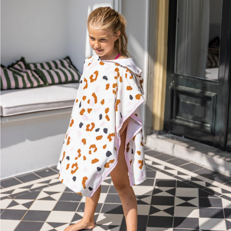Badponcho för barn Swim Essentials Khaki Panther