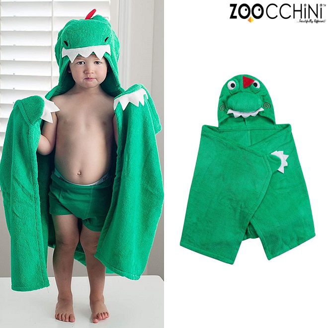 Badponcho till barn Zoocchini Dinosaur