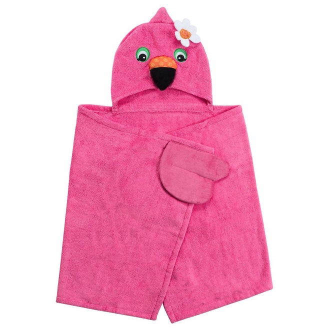 Badponcho till barn Zoocchini Flamingo