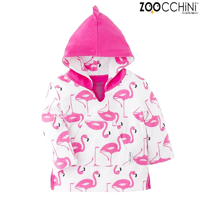 Badponcho för barn och baby Zoocchini Flamingo