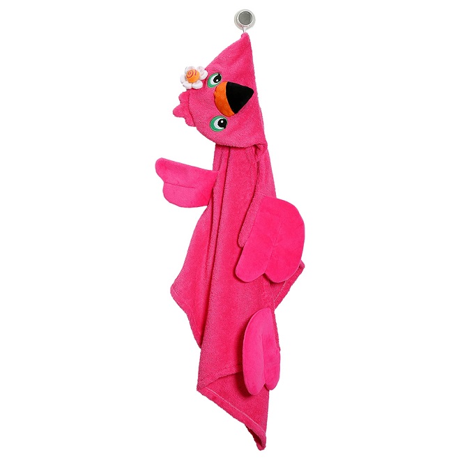 Badponcho till barn Zoocchini Flamingo