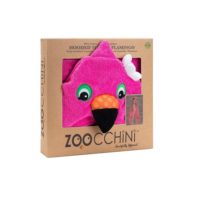 Badponcho till barn Zoocchini Flamingo