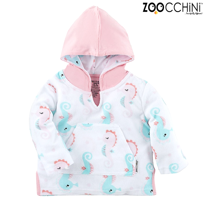 Badponcho för barn och baby Zoocchini Seahorse