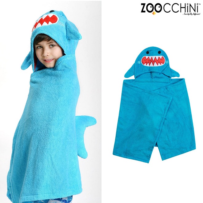 Badponcho till barn Zoocchini Shark