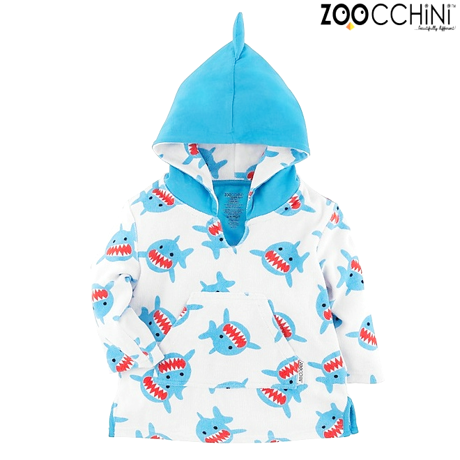 Badponcho för barn och baby Zoocchini Shark