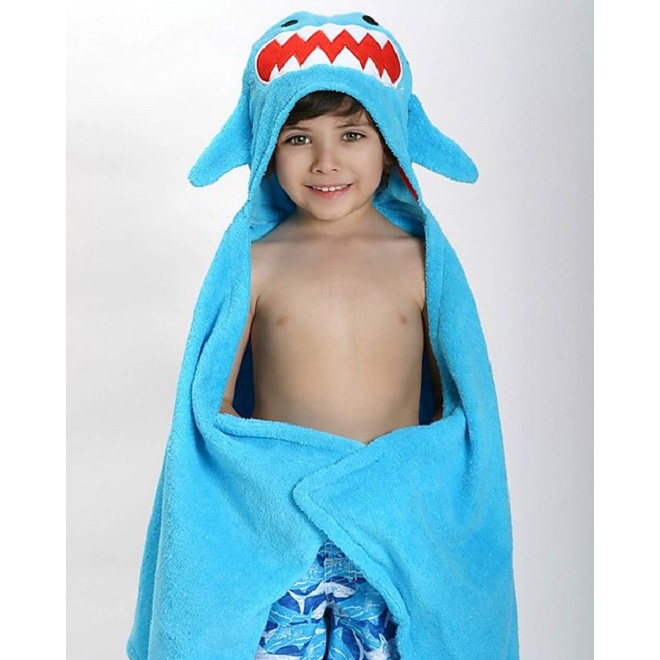 Badponcho till barn Zoocchini Shark