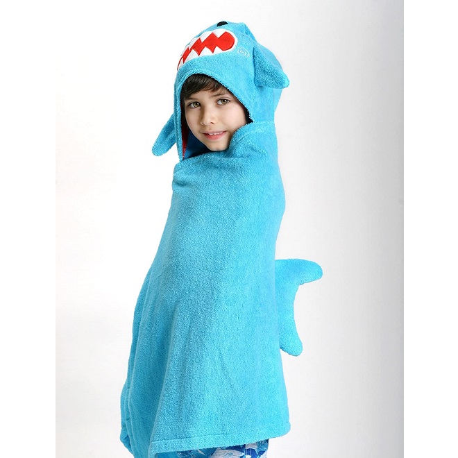 Badponcho till barn Zoocchini Shark