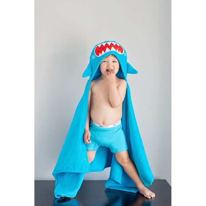 Badponcho till barn Zoocchini Shark