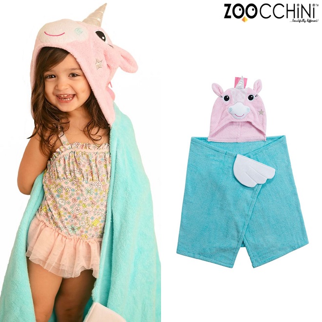 Badponcho till barn Zoocchini Unicorn