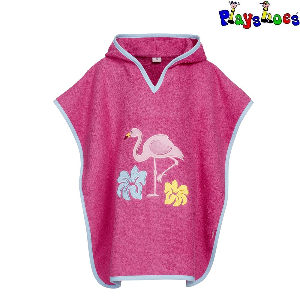 Badponcho för barn - Playshoes Flamingo