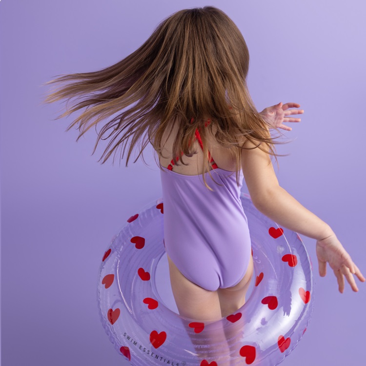 Badring - Swim Essentials Lilac Hearts