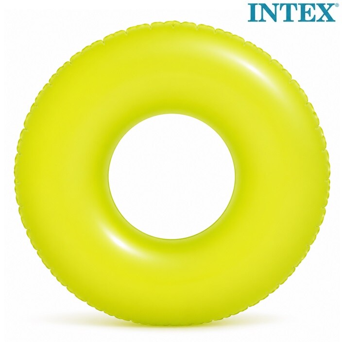Badring XL för barn - Intex Neon Yellow