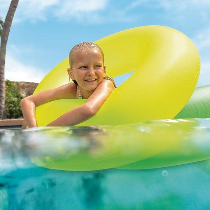 Badring XL för barn - Intex Neon Yellow