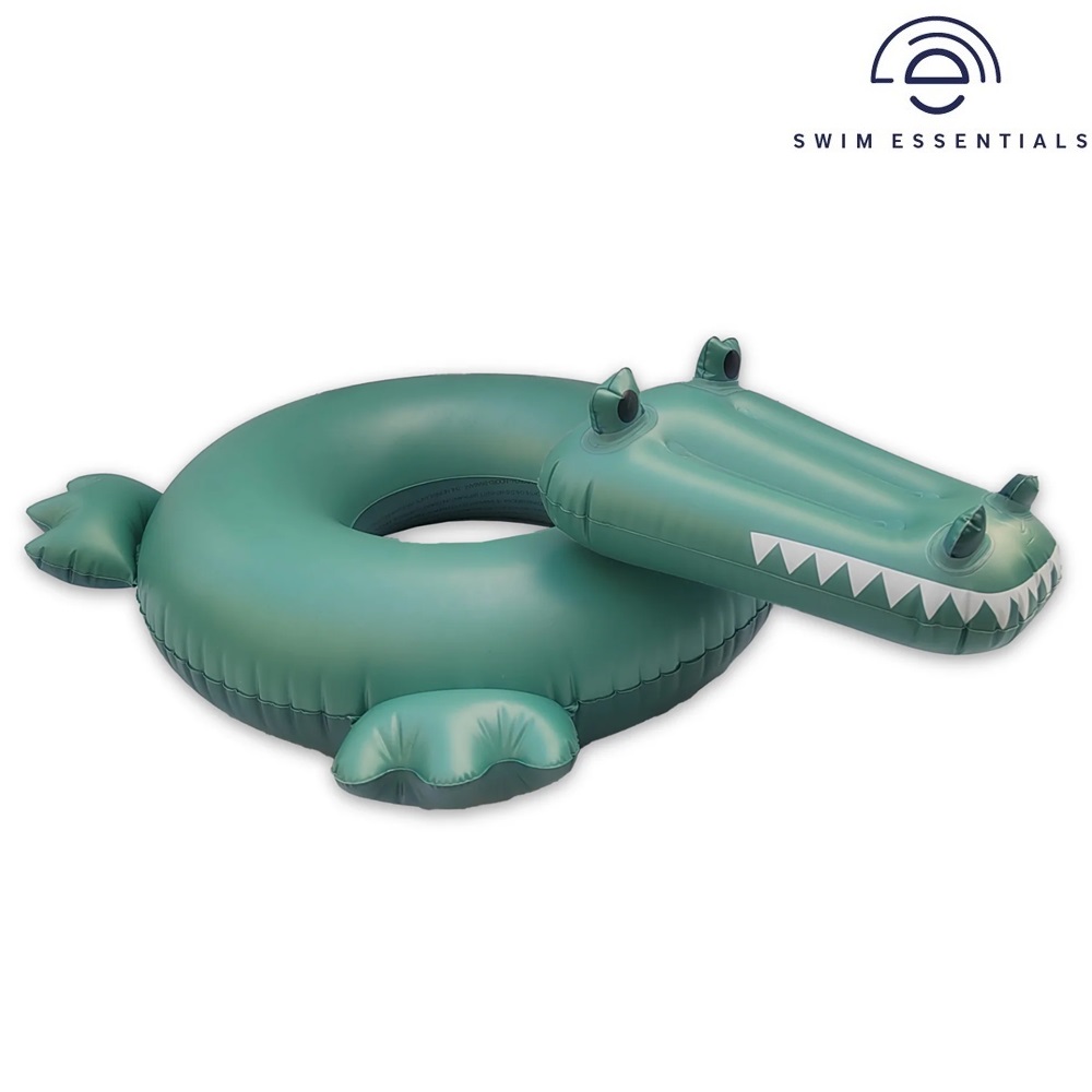 Uppblåsbar badring Swim Essentials Crocodile