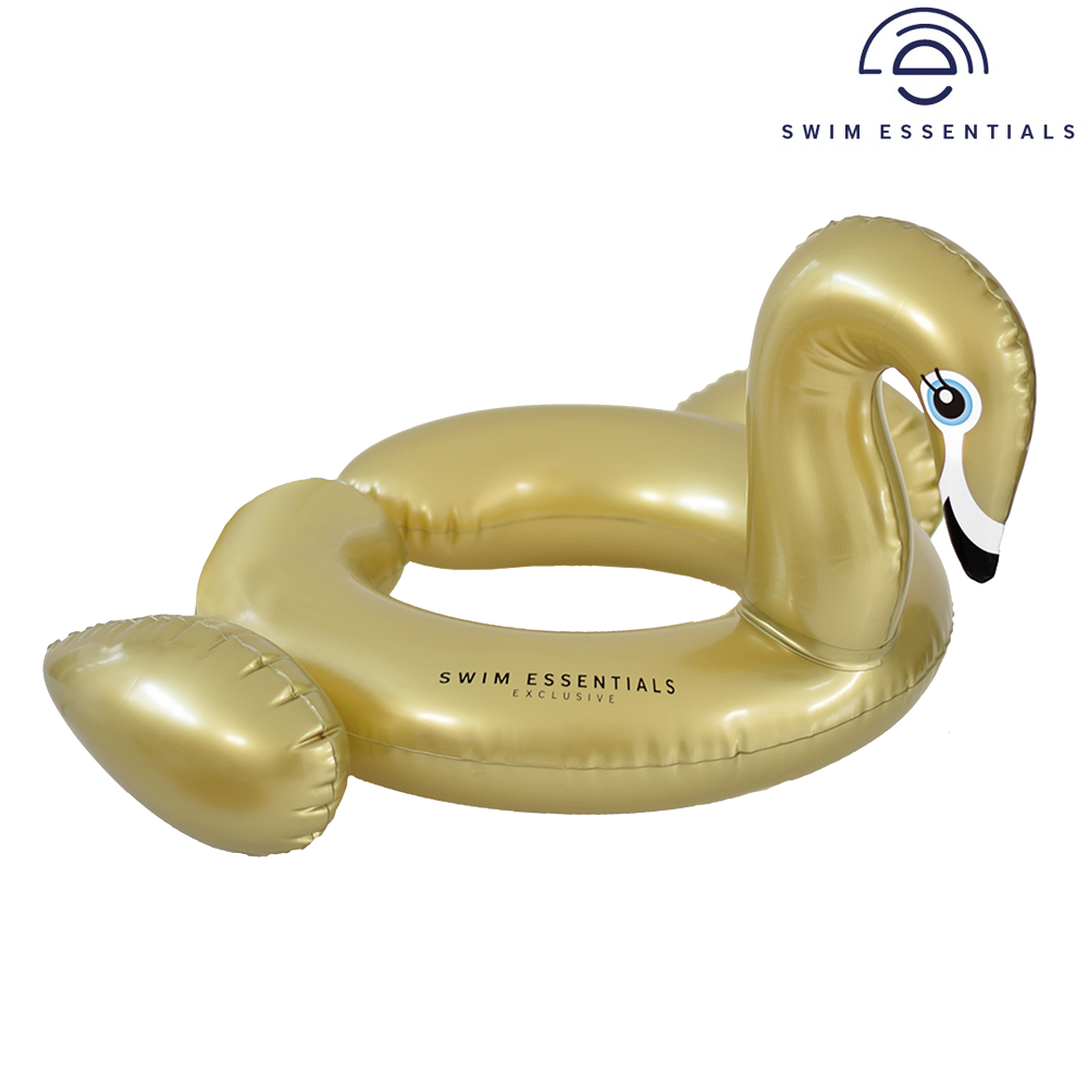 Uppblåsbar badring - Swim Essentials Golden Swan