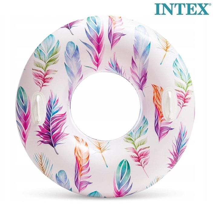 Badring XL med handtag - Intex Tropical Leaves