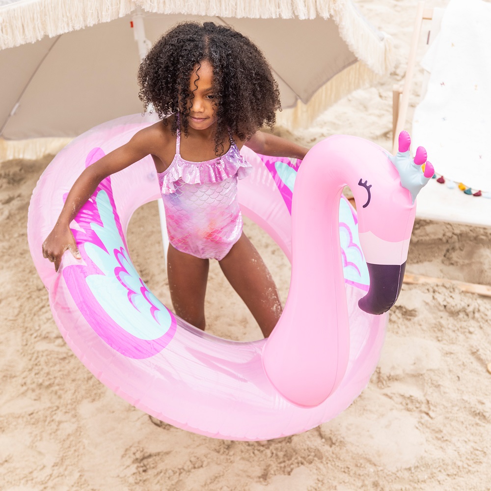Uppblåsbar badring Swim Essentials Flamingo XL