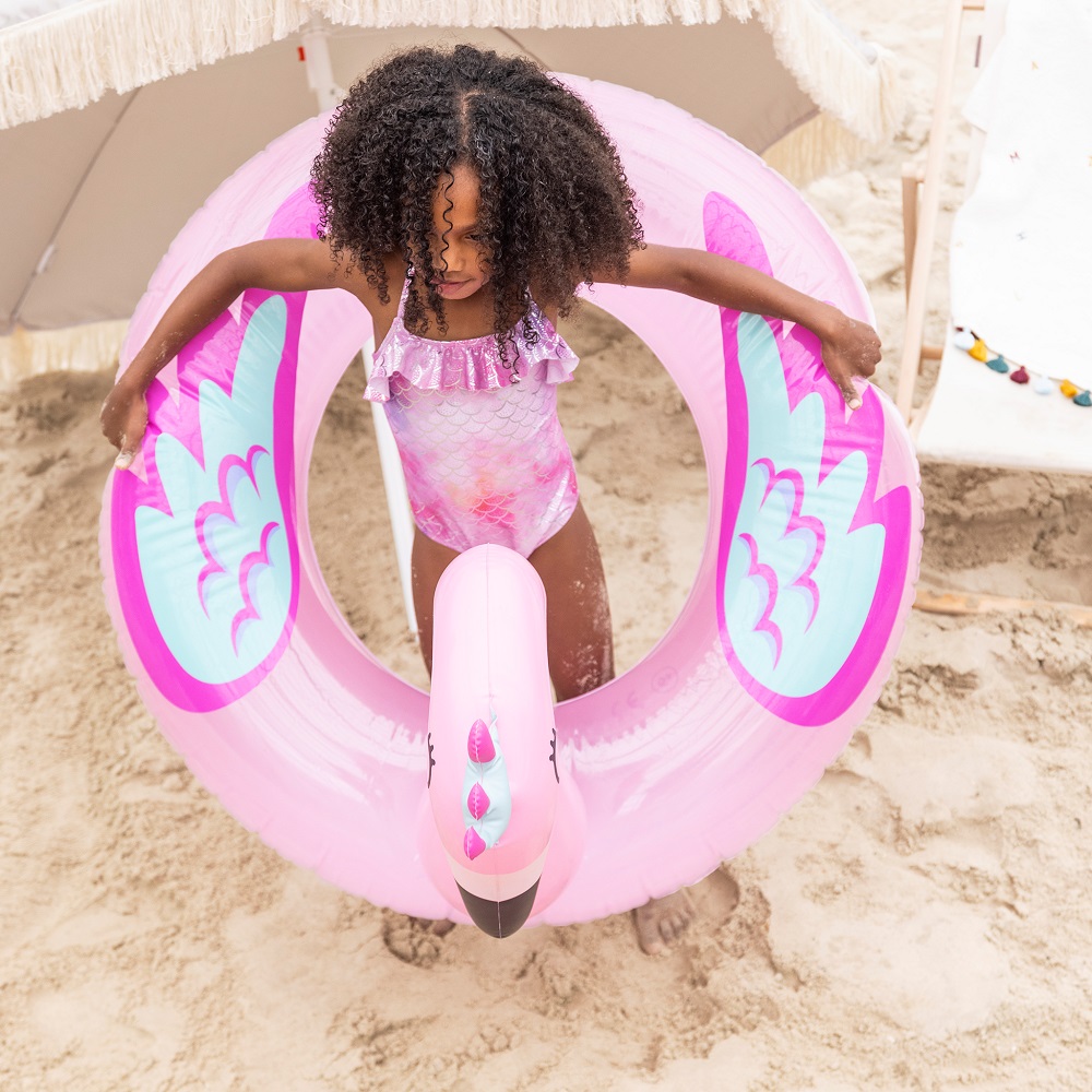 Uppblåsbar badring Swim Essentials Flamingo XL