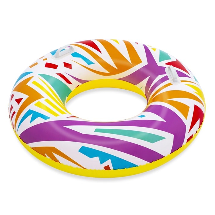 Badring XL med handtag - Bestway Geo Yellow