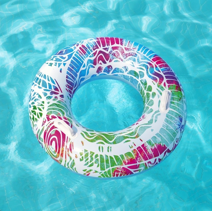 Uppblåsbar badring Bestway Summer Swirl Blue