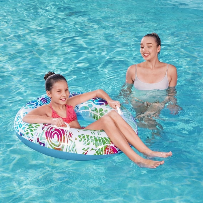 Uppblåsbar badring Bestway Summer Swirl Blue