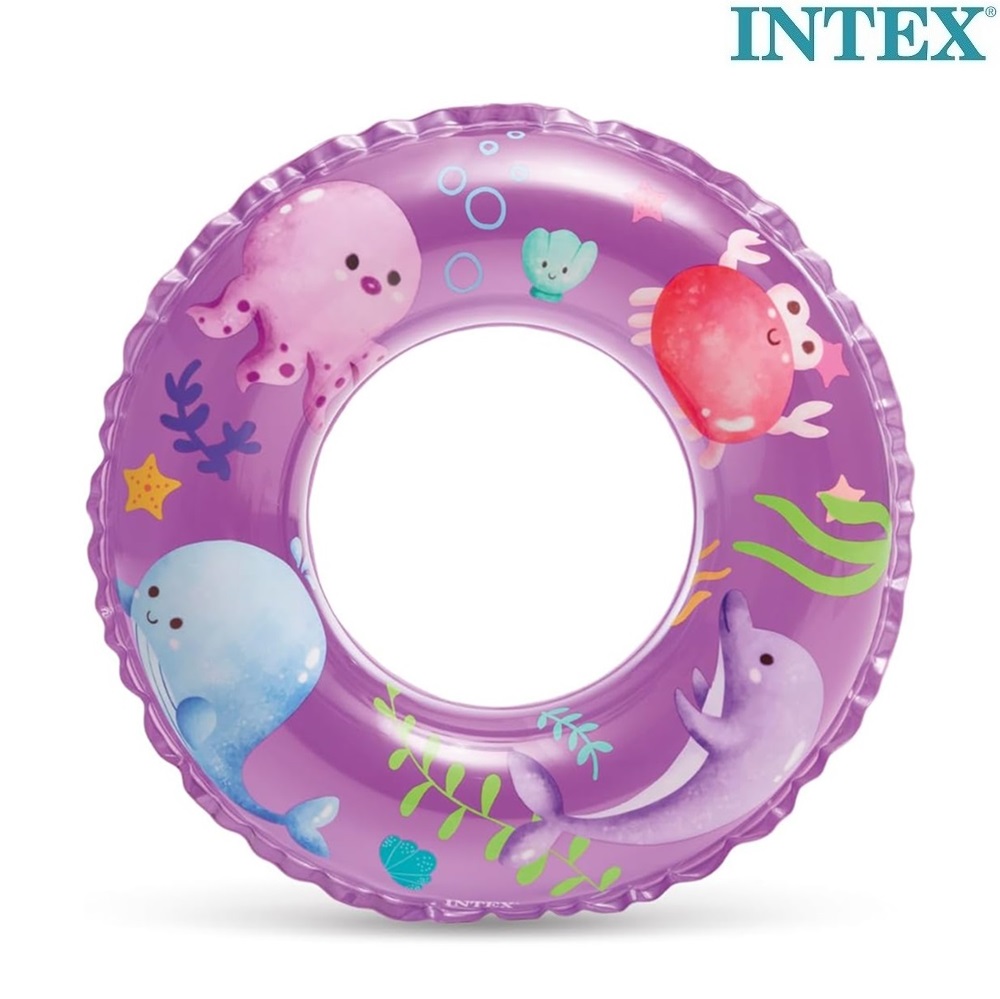 Badring för barn - Intex Sea Animals Purple