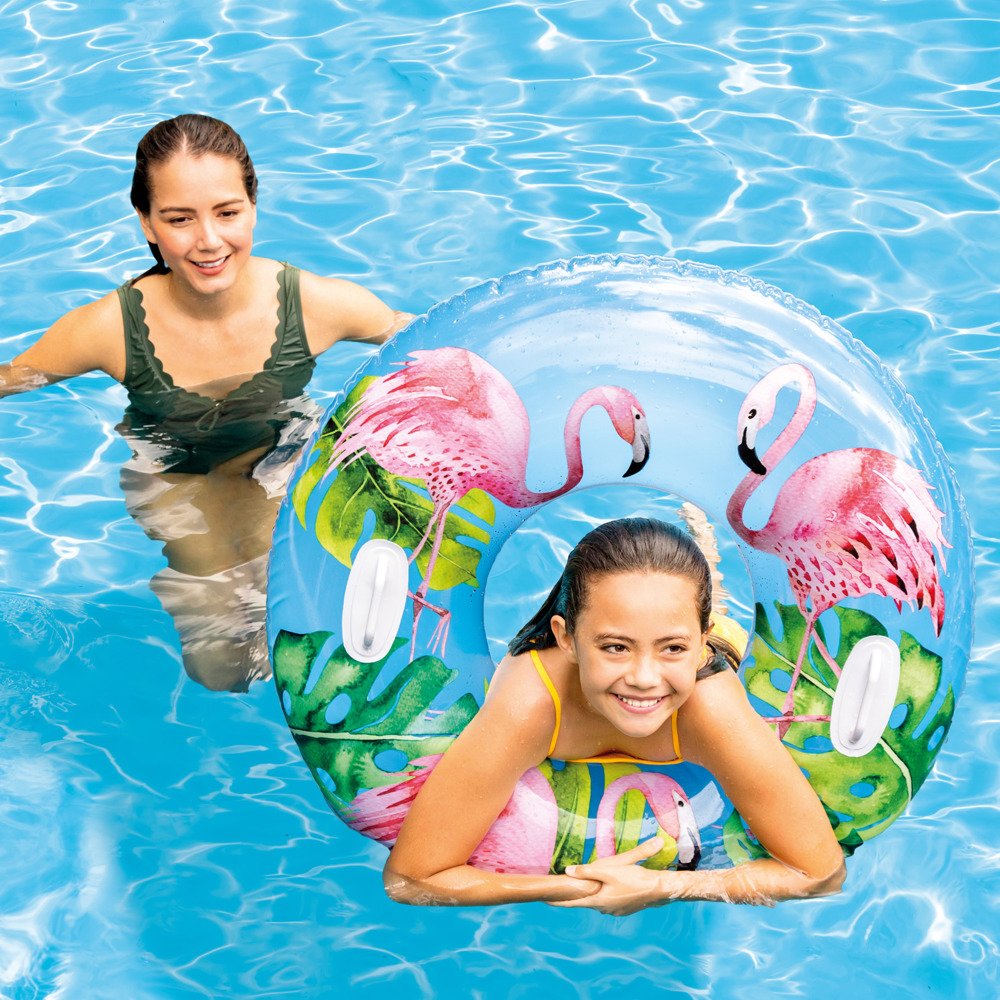 Badring för barn XL Intex Flamingos