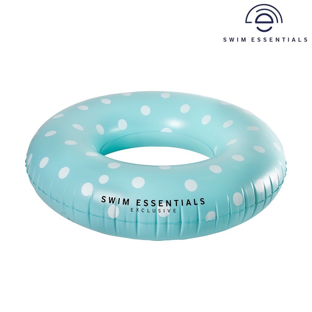 Uppblåsbar badring Swim Essentials Blue With Dots