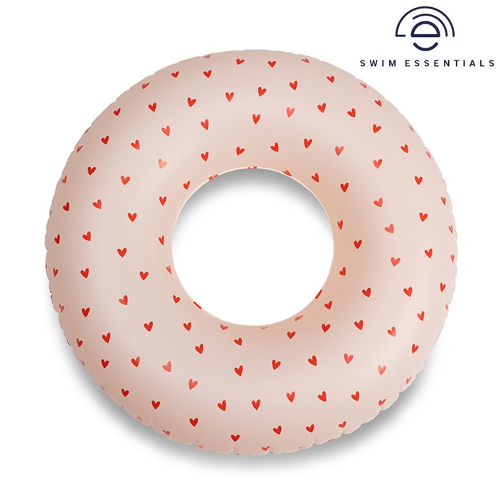 Uppblåsbar badring Swim Essentials Pink Hearts