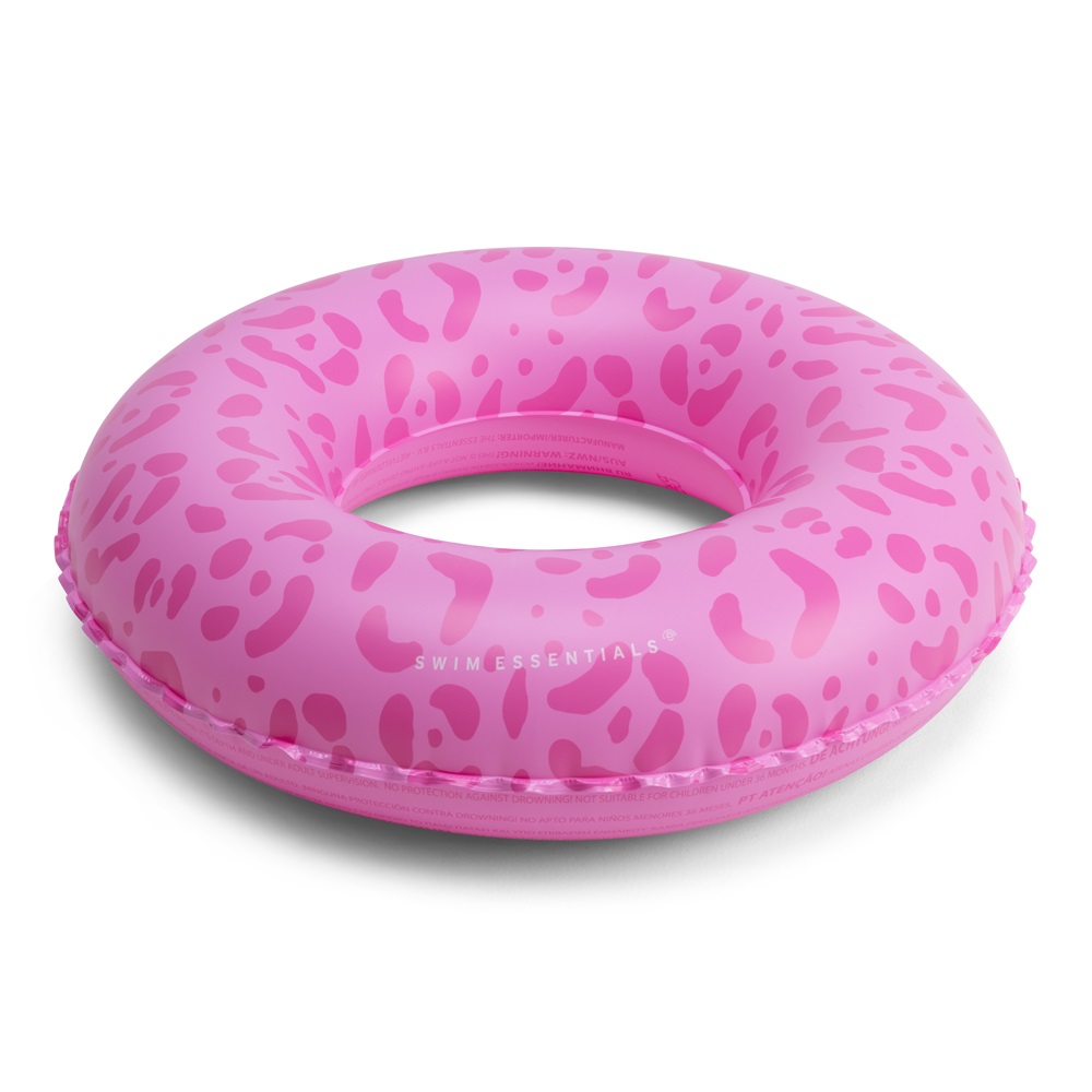 Uppblåsbar badring Swim Essentials Pink Leopard