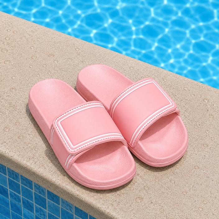 Badtofflor för barn - Playshoes badsandal Rosa