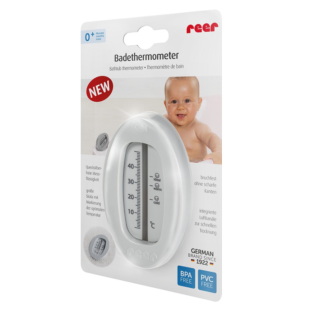 Badtermometer Baby Reer Oval grå