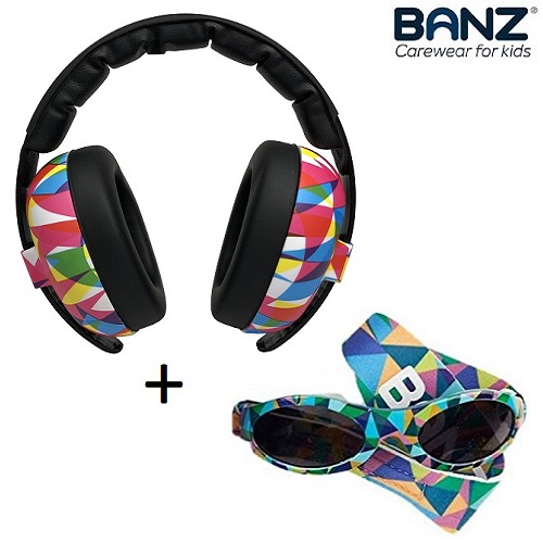 Hörselkåpor och solglasögon för barn Banz Bubzee Prisma