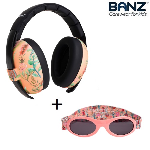 Solglasögon och hörselkåpor för bebis Banz Set Waratah