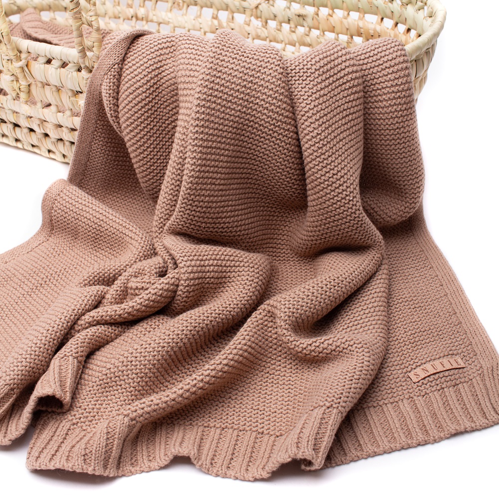 Barnfilt Snufie Knitted Khaki