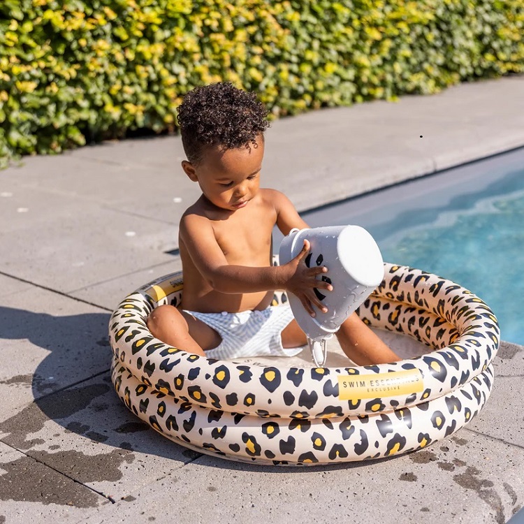 Uppblåsbar barnpool Swim Essentials Beige Panther
