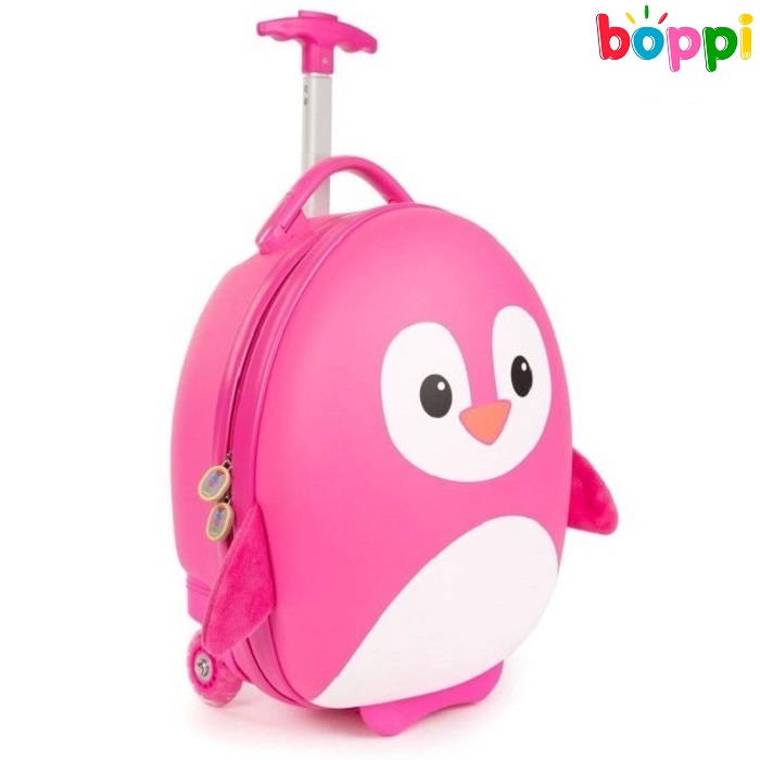 Barnresväska Boppi Tiny Trekker Pink Penguin