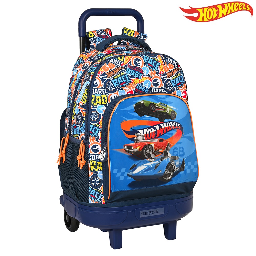 Barnresväska Trolley Backpack Hot Wheels Challenge