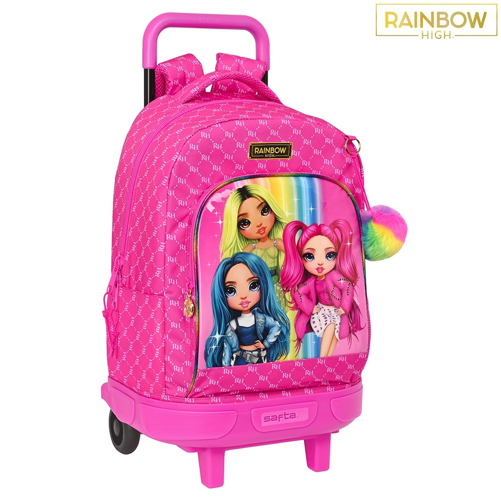 Resväska för barn Rainbow High Trolley Backpack