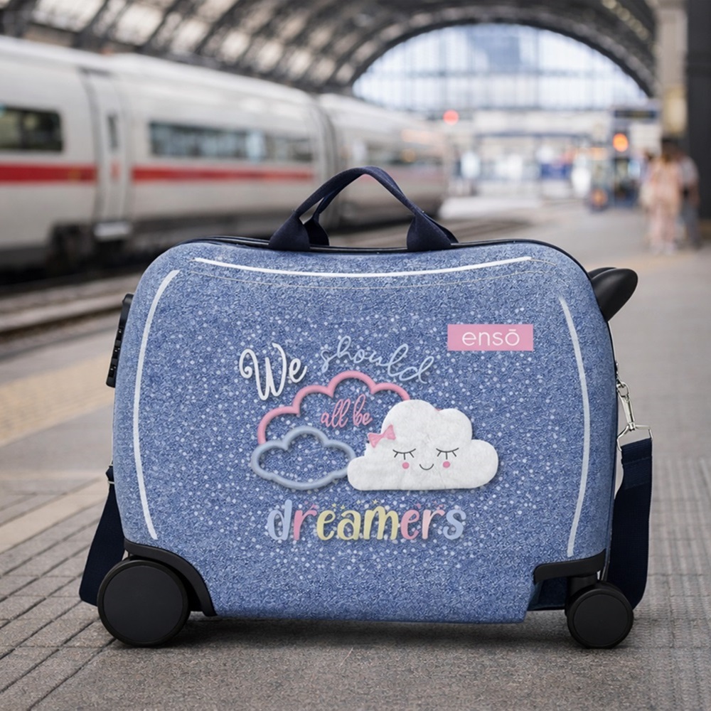 Resväska för barn att åka på Enso Dreamers Denim Resväska för barn att åka på Enso Dreamers Denim