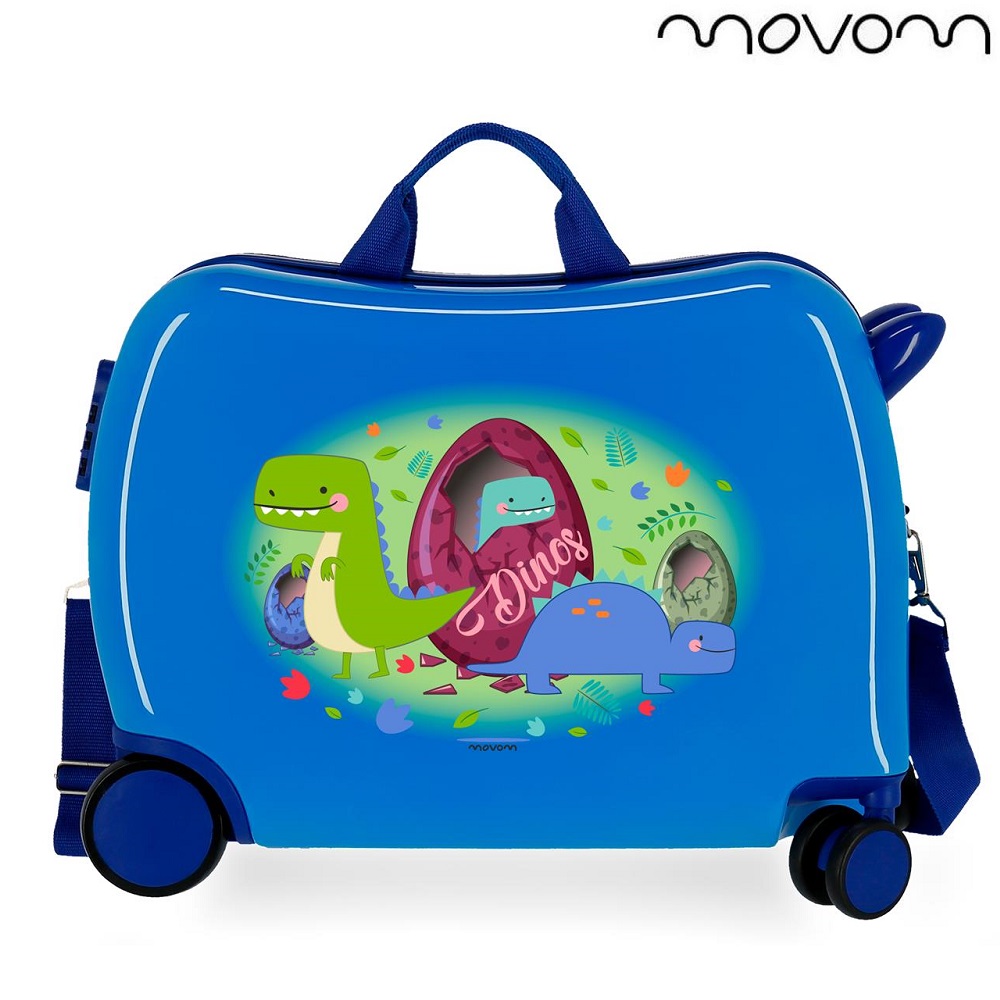 Resväska för barn att åka på Movom Dinos