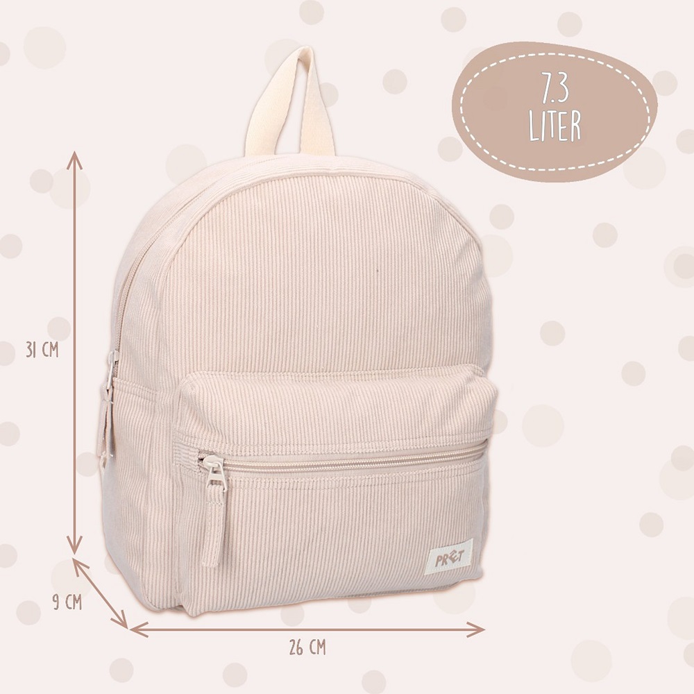 Ryggsäck för barn - Prêt Ridge and Row Beige